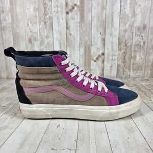 Vans Sk8 Hi Platform Sneakers Women's‎ Size 10.5 Blue Pink Suede High Top